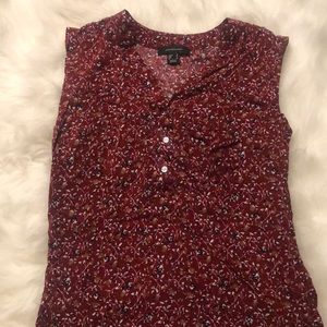 Red work tank top